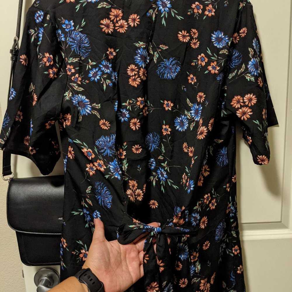 Asos Influence Plus Floral Button Down Midi Shirt… - image 5